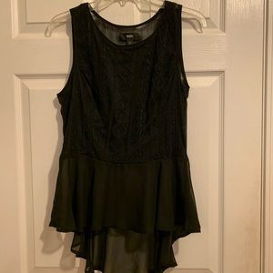 Lace and flowy black top